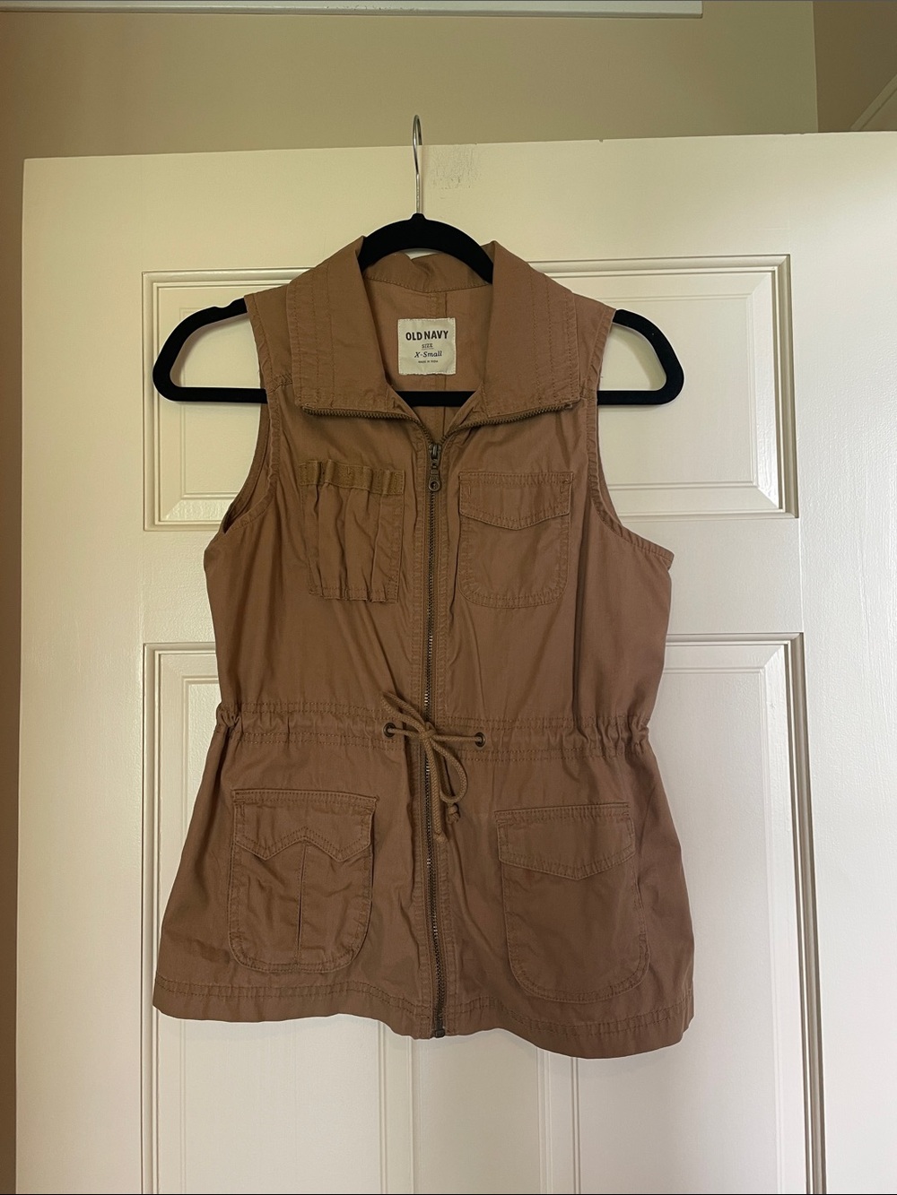 Old Navy Brown Drawstring Utility Vest